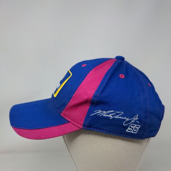 NAPA Racing Martin Truex #56 Ron Capps #28 Blue Pink Strapback Hat Breast Cancer - Picture 3 of 8